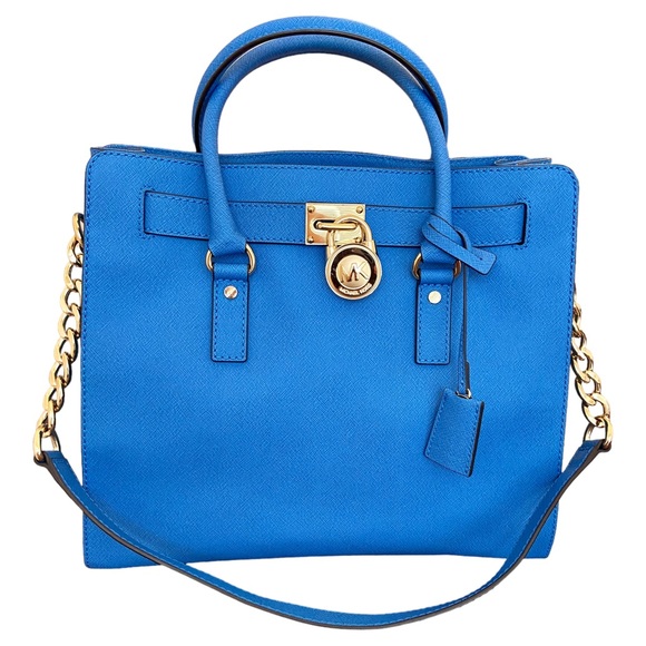 ✔️ NWOT Michael Kors Hamilton Large East West Saffiano Leather Satchel Bag - Picture 1 of 10
